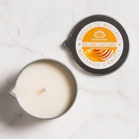 Bougie de Massage 160g Miel Ambre